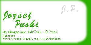 jozsef puski business card